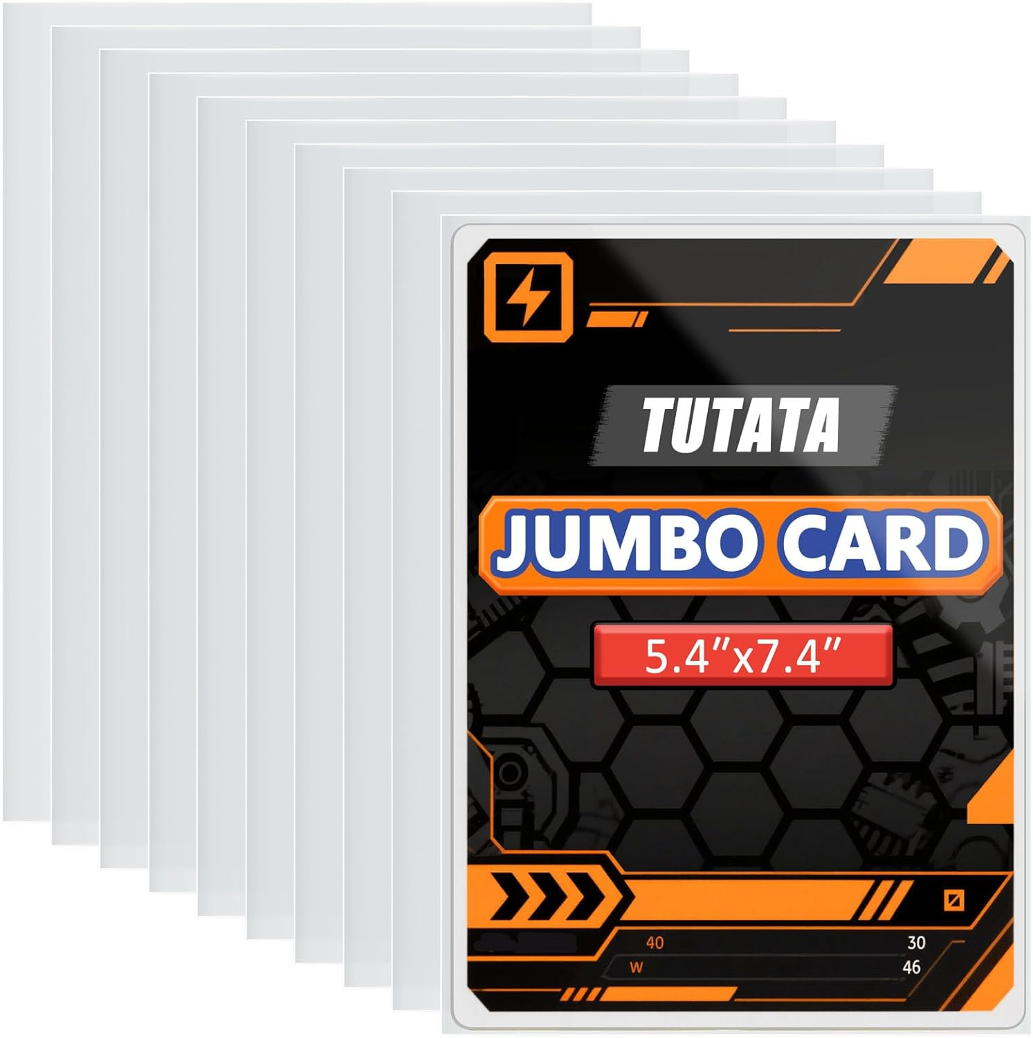 Jumbo-Card-Sleeves 5.4X7.5 4 Mil Extra-Thick Big Card Protector Sleeves Jumbo...