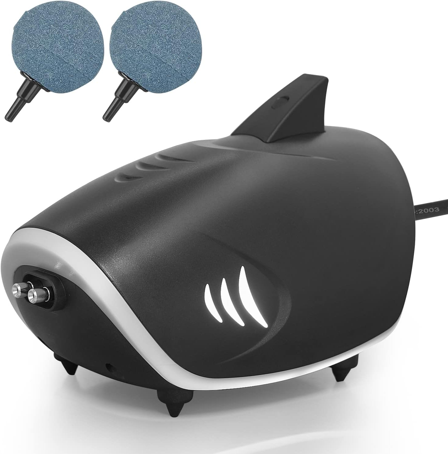 6W Silent Aquarium Air Pump - 160GPH Large Air Volume Fish Aerator, Adjustable Oxygen Pump for Fish Tank up to 200 Gallon
