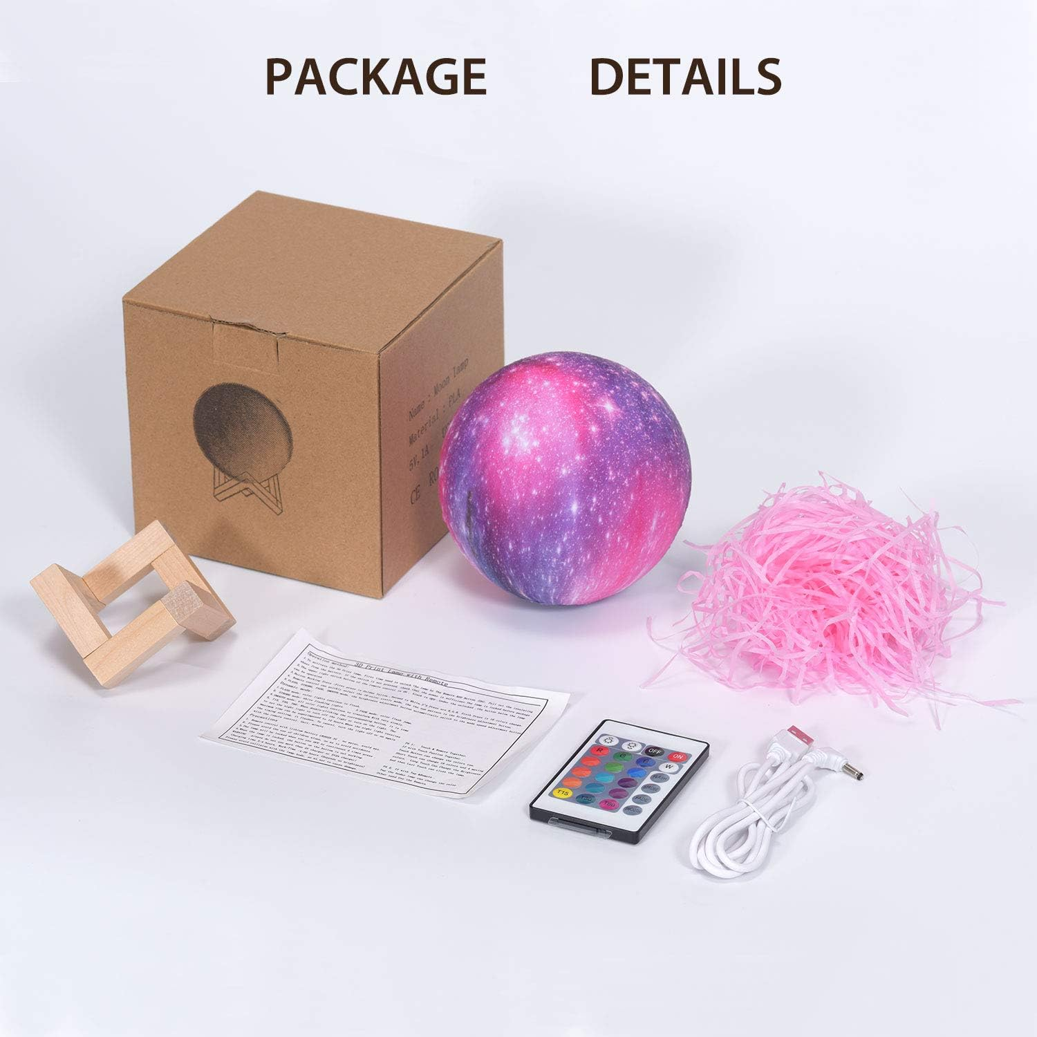 CooPark Moon Lamp Galaxy Moon Night Light 3D Printing Dimmable Moon Light 16 ... - Picture 8 of 15