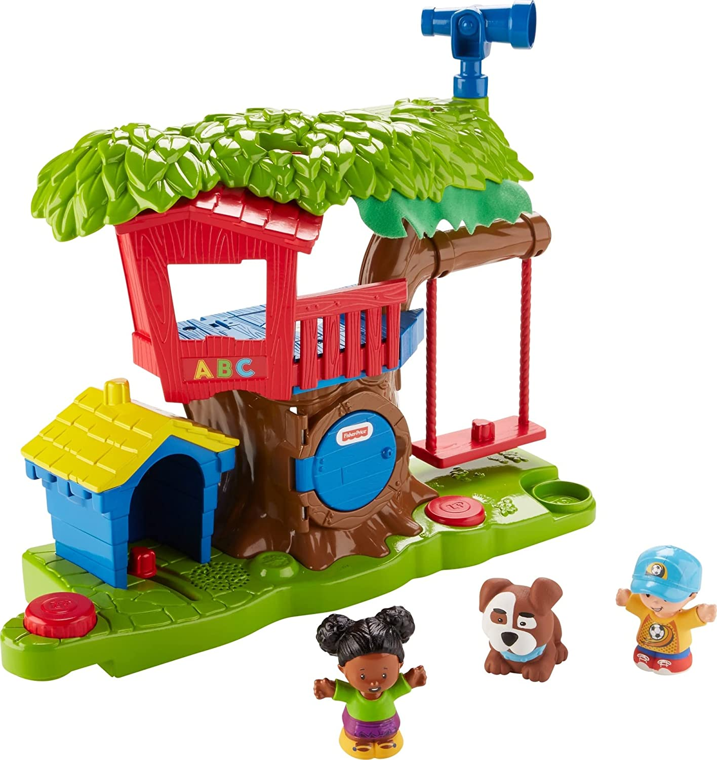 Conjunto de casita del árbol de Little People Swing & Share