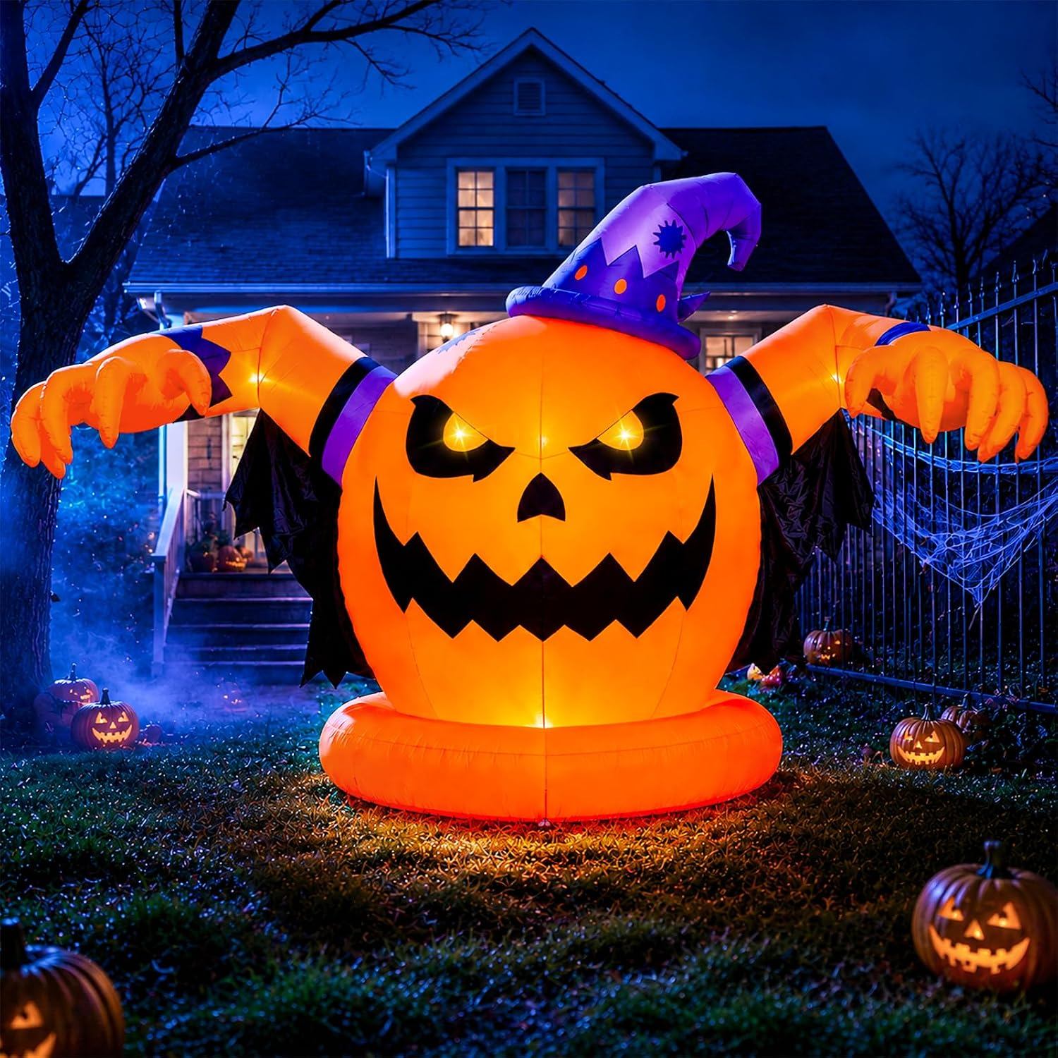 12.2 FT Halloween Inflatables Decorations Outdoor - Giant Pumpkin Blow Ups