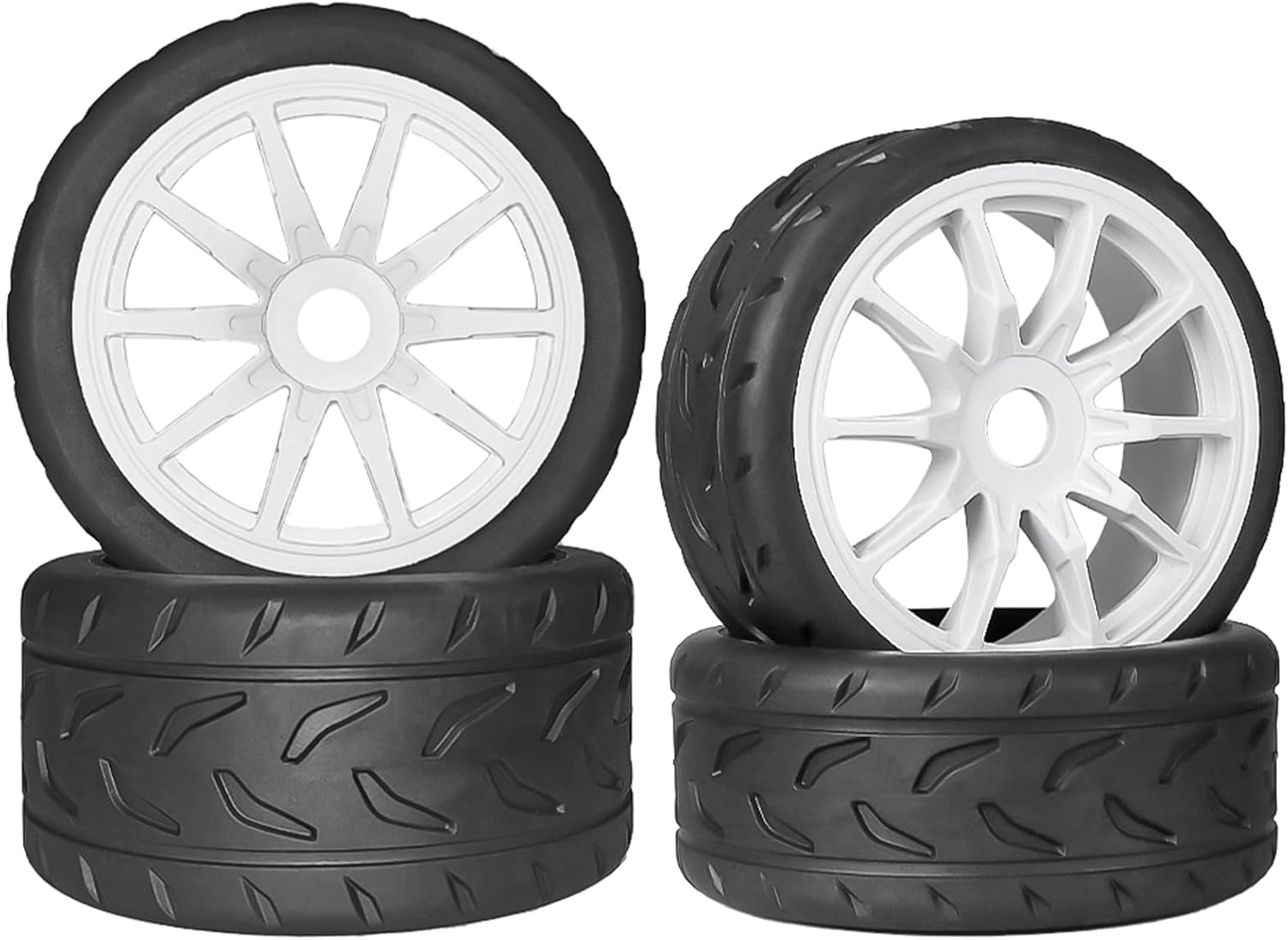 1/7 1/8 on Road Tire Set on Road Tire Tyre 17Mm Wheel Rims for Arrma 1/7 Infraction Felony FS Racing Model GT RC Car Upgrade on Road Tyre 4Pcs One Set