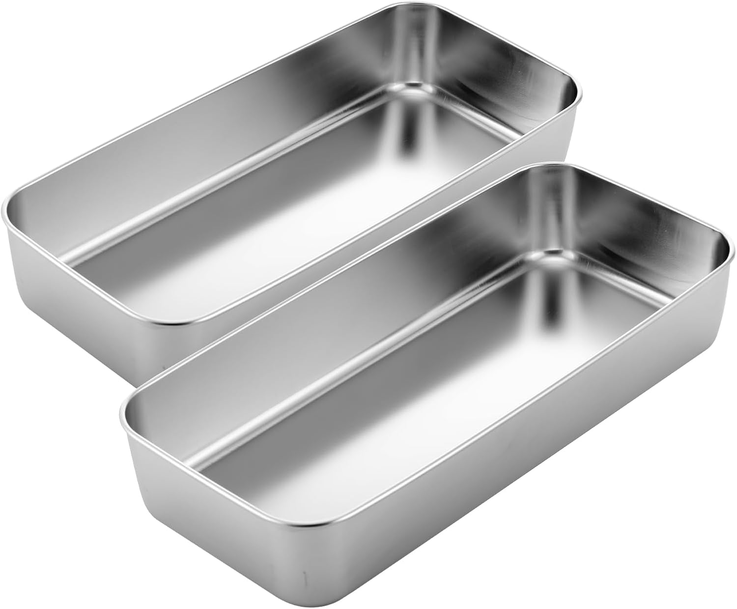 2 Pcs Large Stainless Steel Cake Pan 13