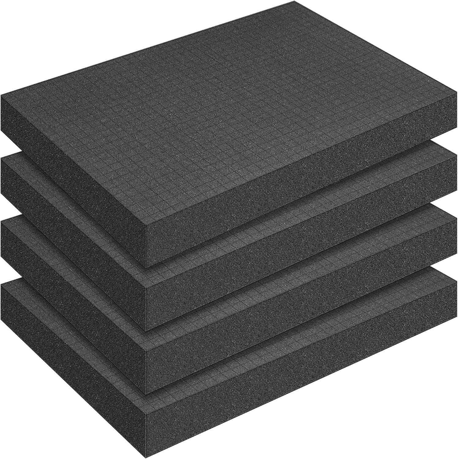 4 Stück 400 X 300 X 50 Mm Schaumstoff Zuschnitt Rasterschaumstoff - Werkzeugkoffer Kamerakoffer Schaumstoff,Koffereinlage,Tabletop Miniaturen,Werkzeug (400 X 300 X 50 Mm 4Er-Pack)