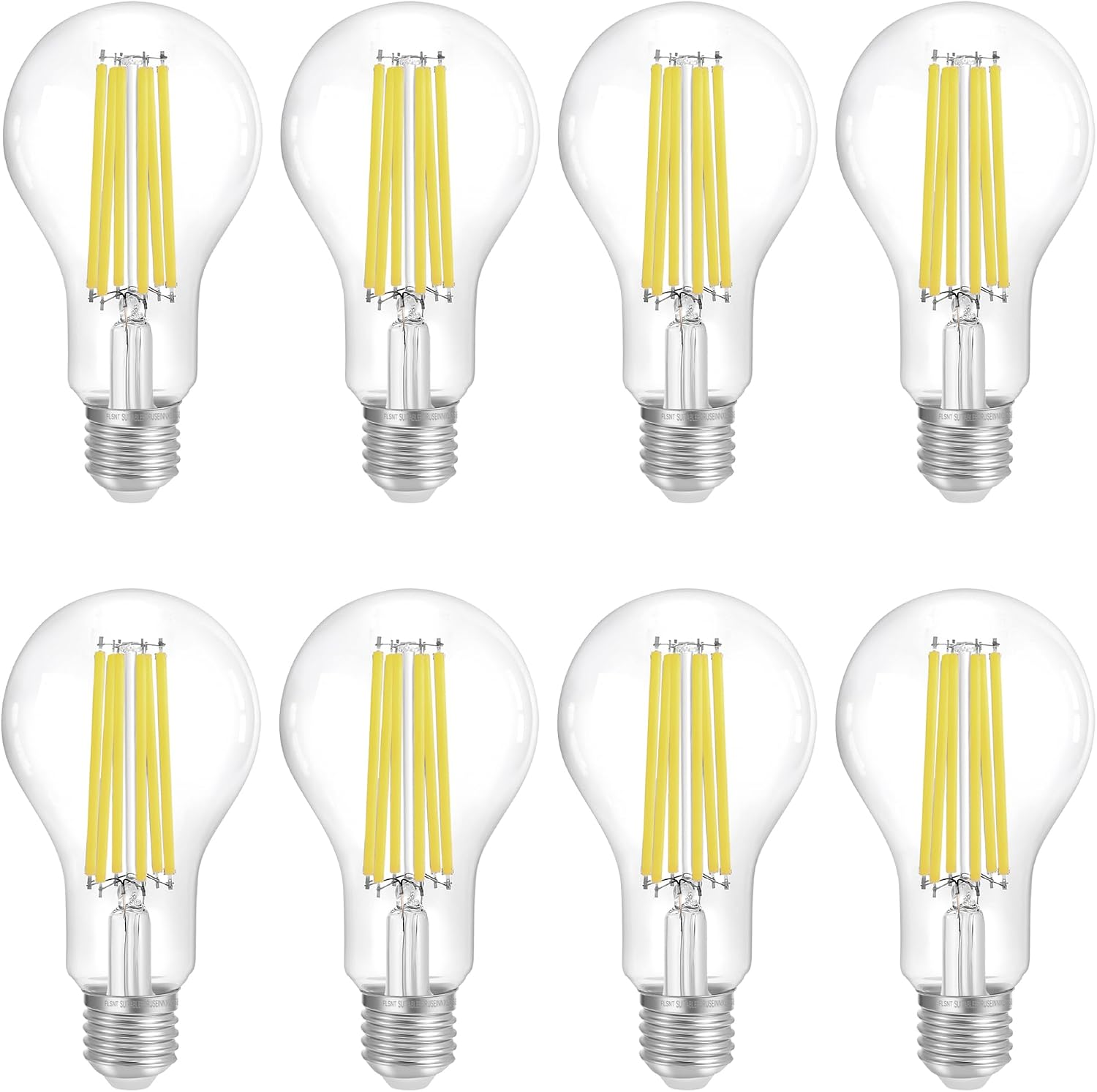 150W Eqv Dimmable A23 LED Bulbs, 2650LM, 5000K Daylight, E26, 8 Pack