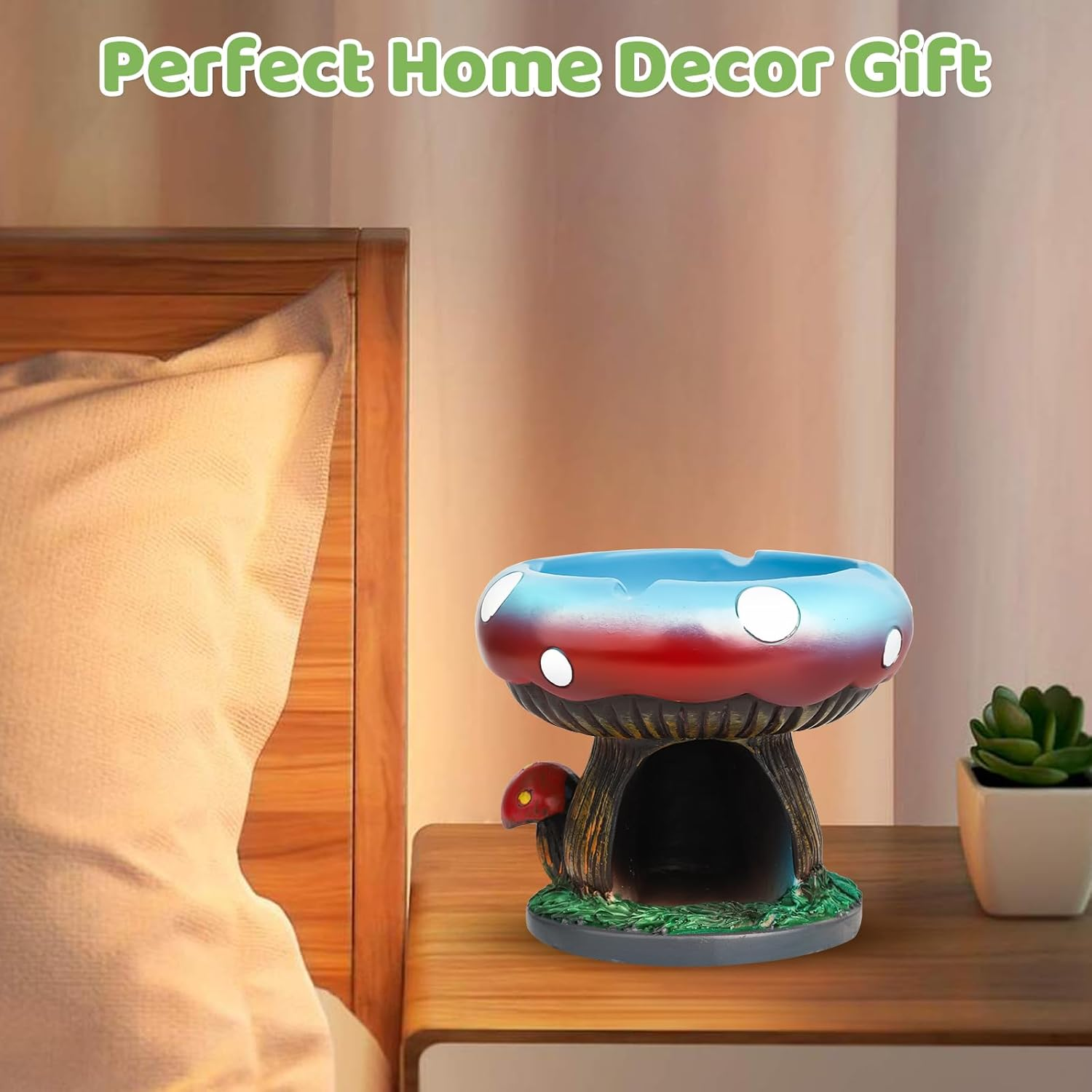 BESUPERT Premium Mushroom Decor Statue Jewelry Holder Key Bowl, Sturdy and St... - Picture 6 of 13