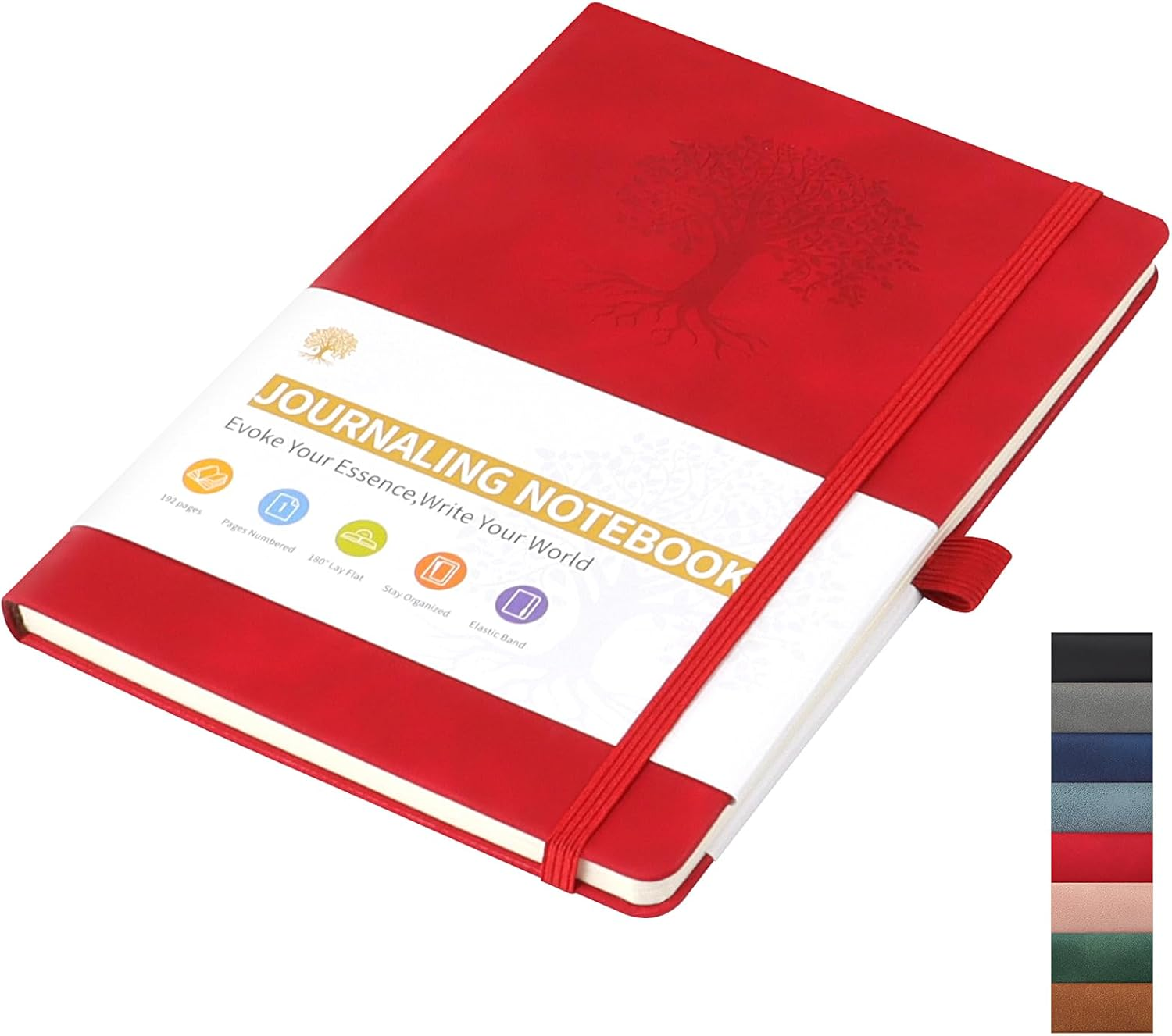 A5 Journal Notebook for Men and Women, Lined Hardcover Notebook with Elastic ... - Picture 13 of 20