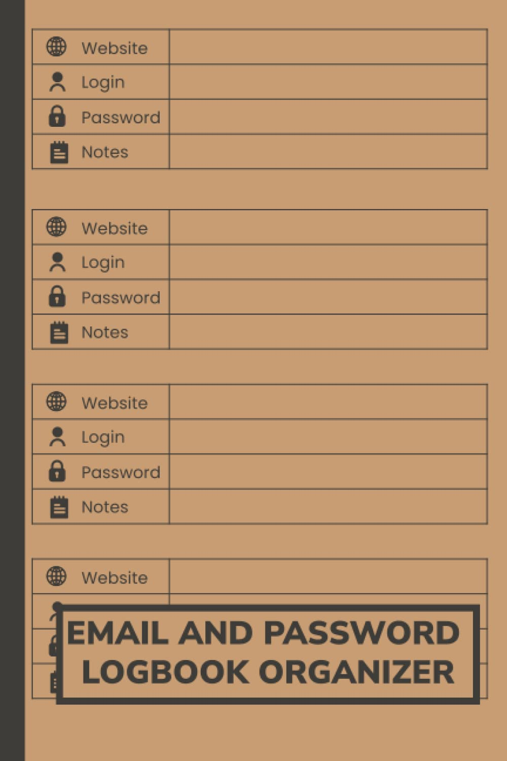 Email And Password Logbook Organizer: Small Internet Address Notebook And Journal Keeper To Track And Record Your Login Information