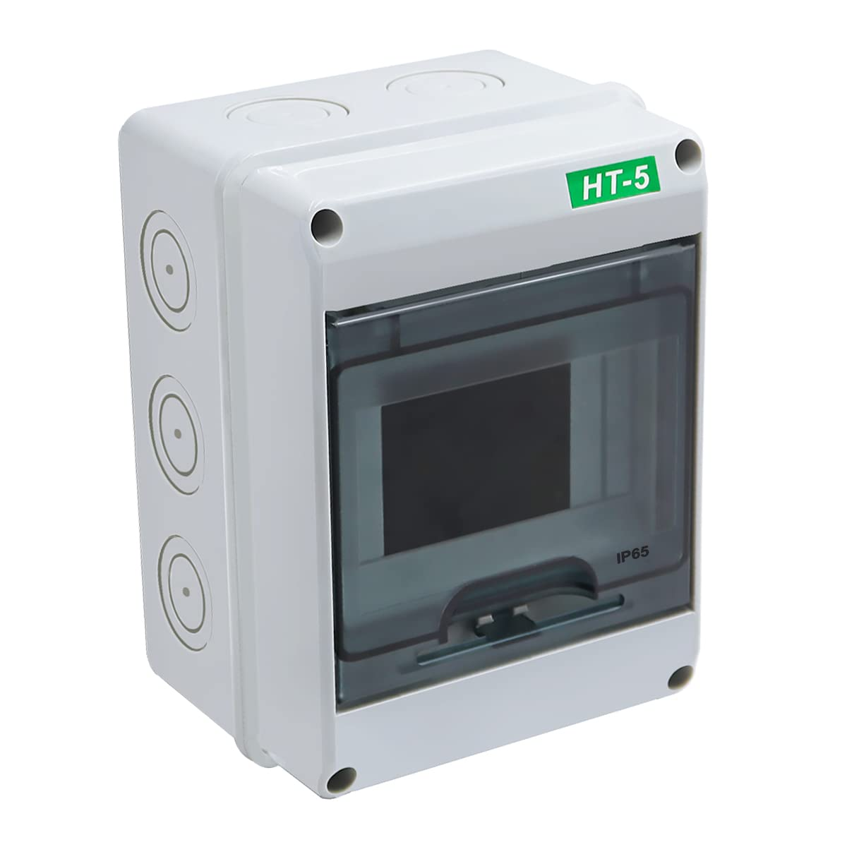 Distribution Protection Box, ABS Plastic Transparent Cover Waterproof Distribution Box IP65, for Indoor Wall Circuit Breaker (5 Way)