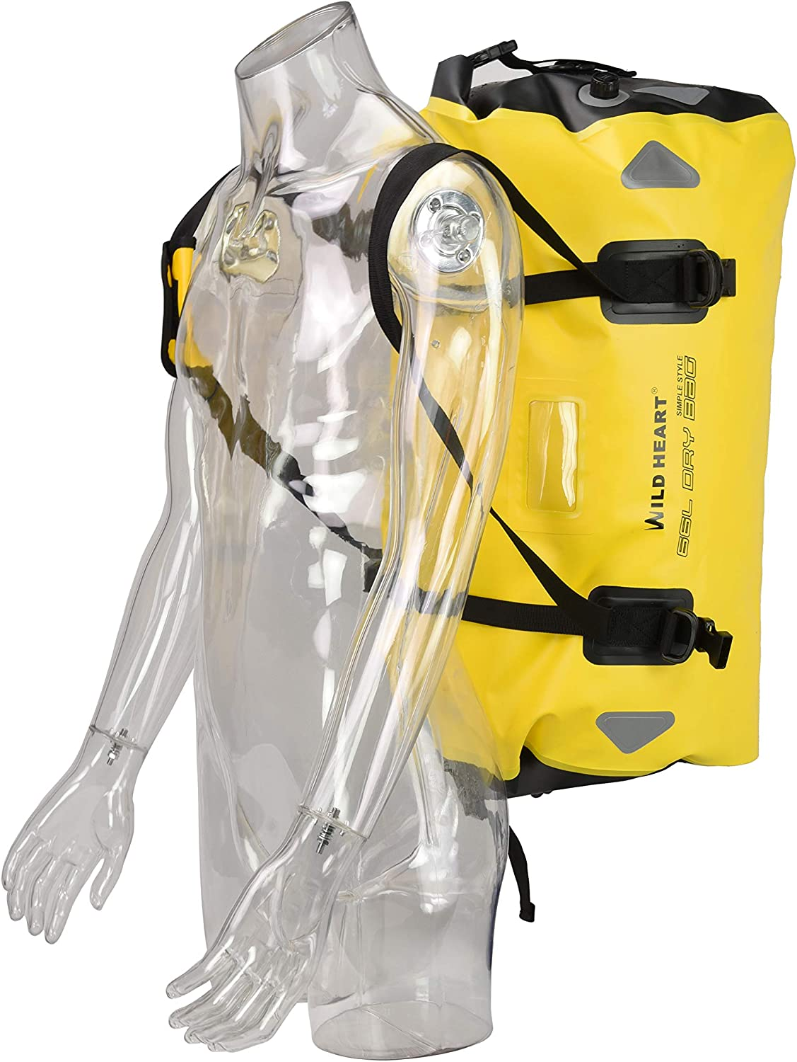 WILD HEART Waterproof Bag Duffel Bag 40L 66L 100L with Welded Seams Shoulder ... - Picture 6 of 14