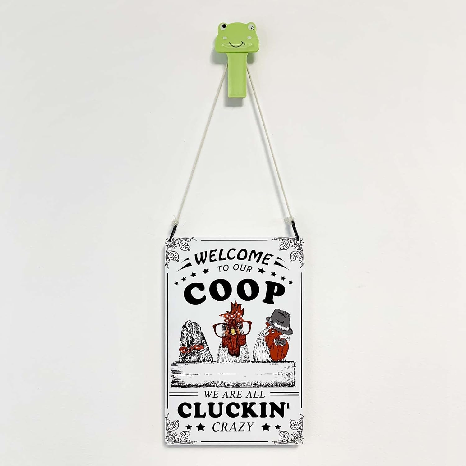 Welcome To Our Coop We Are All Cluckin Crazy Funny Chicken Sign Chicken Coop ... - Picture 4 of 17
