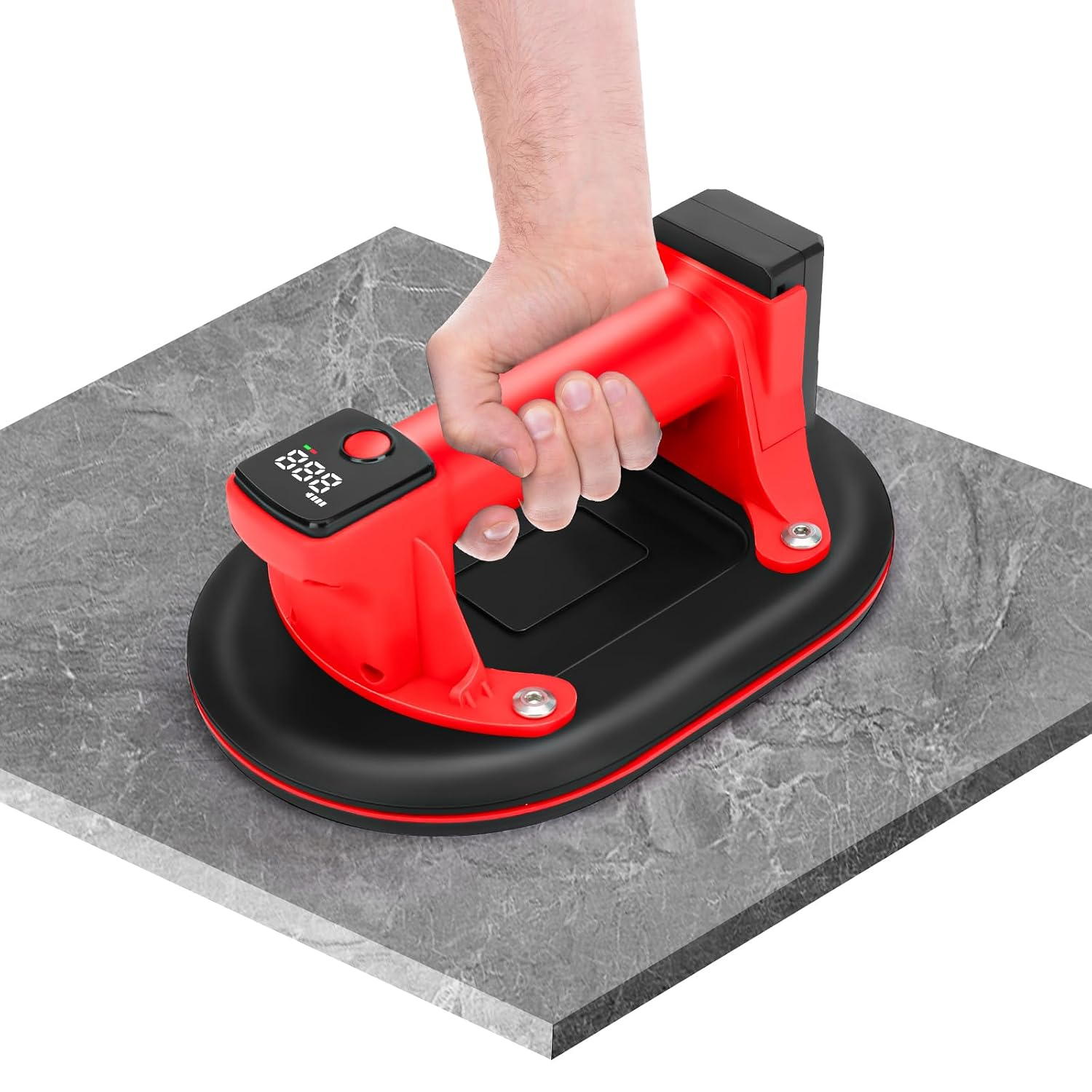 Electric Vacuum Suction Cup,Lifter Digital Display with Replacement Battery,9.5