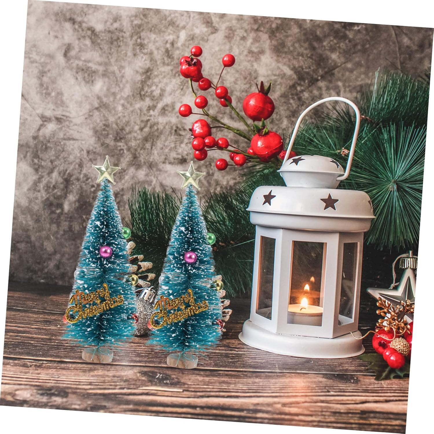 GAROZATION 2pcs Mini Christmas Tree Artificial Tree Miniature Pine Tree Adora... - Picture 8 of 13