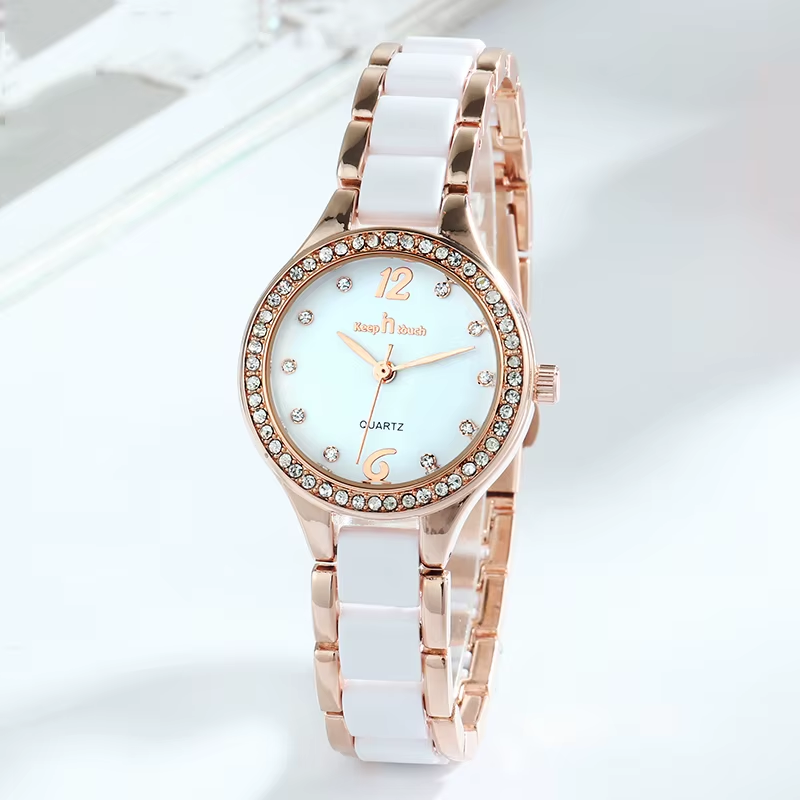 Luxury Crystal Diamond Women Watch Ceramic Strap Waterproof Quartz Fashion 2026
