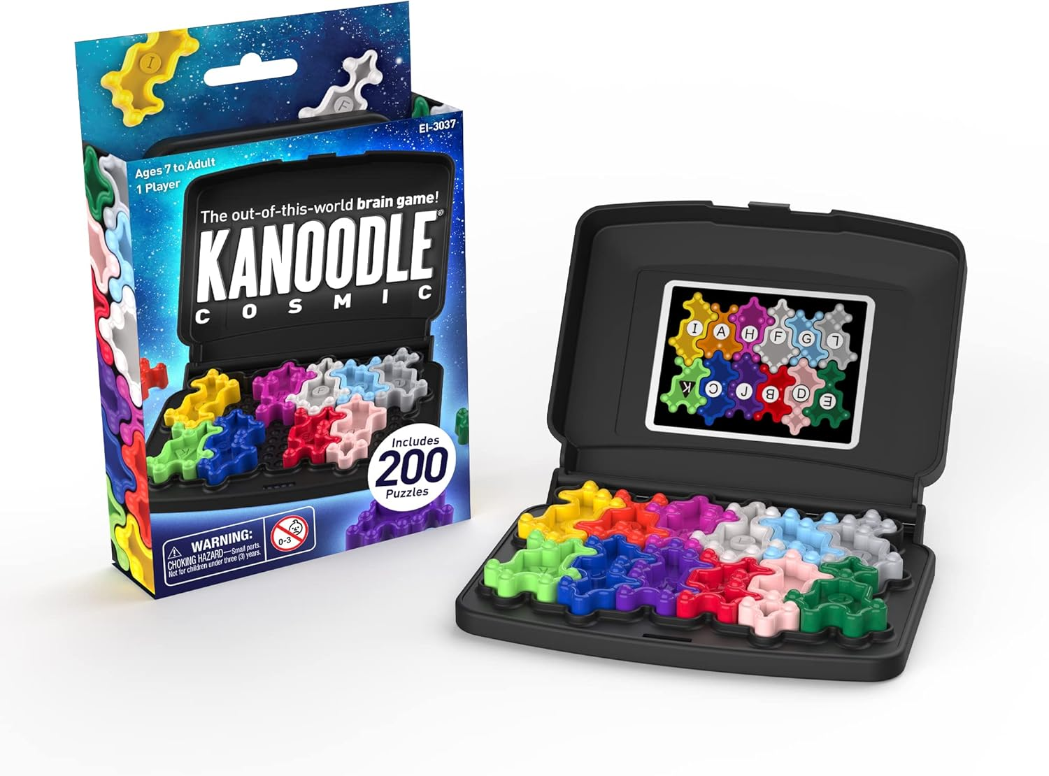 Educational Insights Kanoodle Cosmic - 3D Brain Teaser Puzzle, Mind Challenge Toys for Single Player, Handheld Travel Games, Extra Challenging Logic Puzzles and Gifts for Kids, Teens & Adults Ages 7+