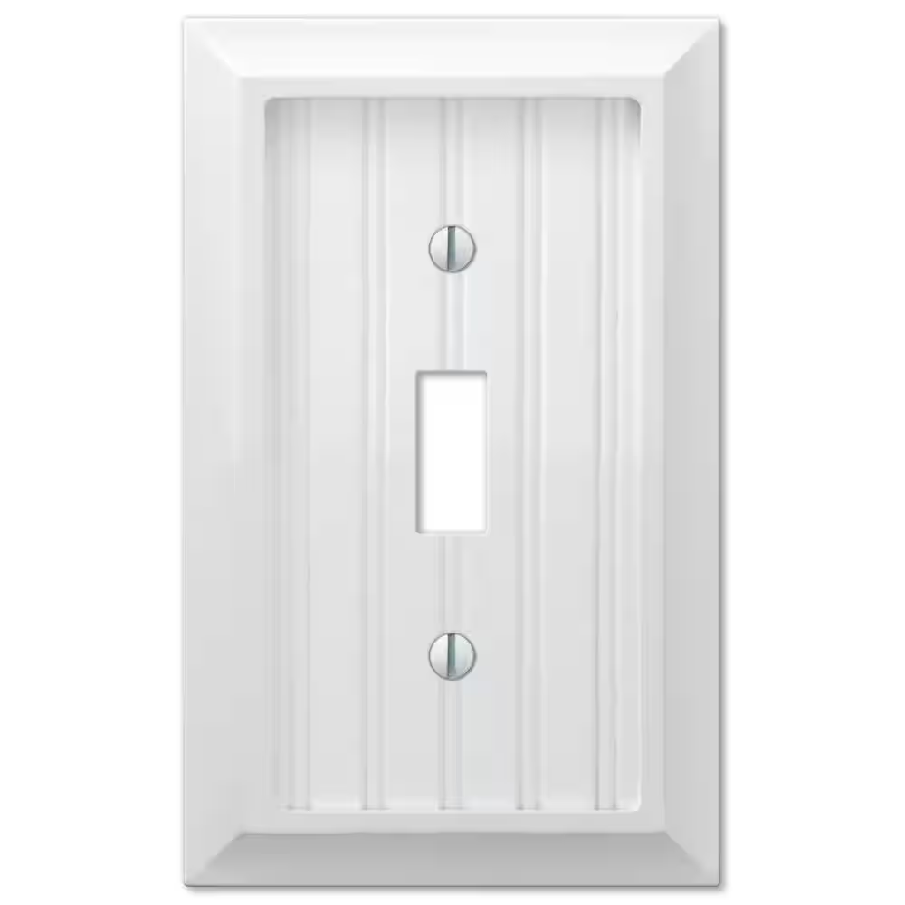 1-Gang Cottage White Toggle BMC Wall Plate