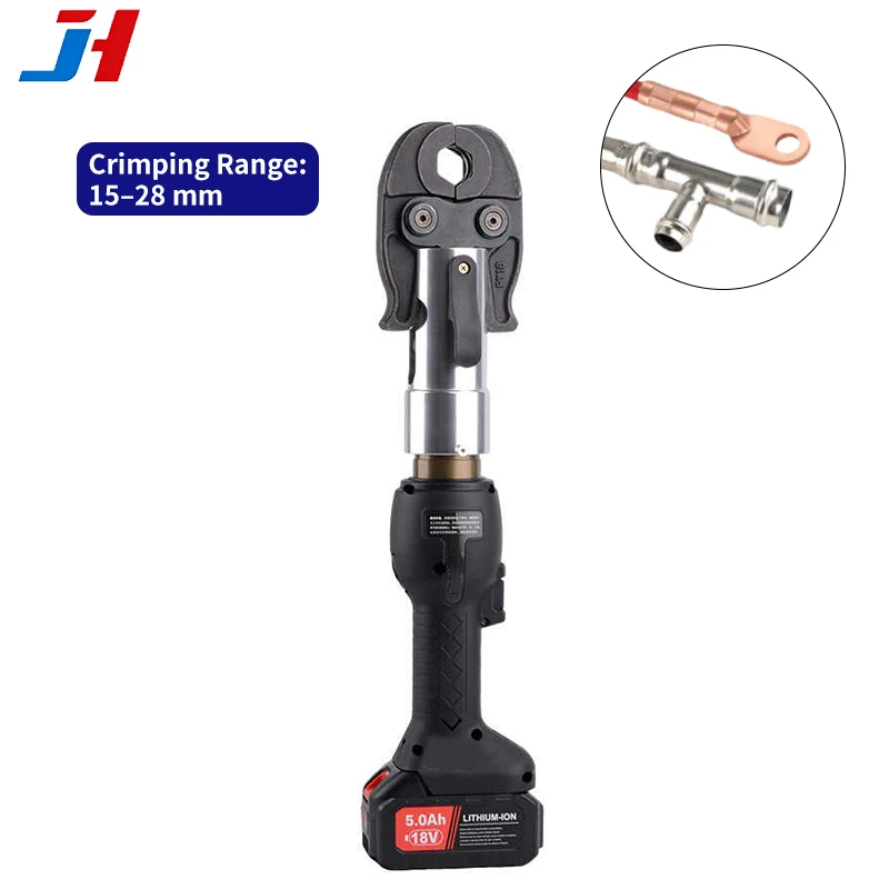 Cordless Press Tool 15-28mm Stainless 15-35mm Copper 16-32mm PEX Pipe 18V Lithium OLED Display MCU Auto Reset