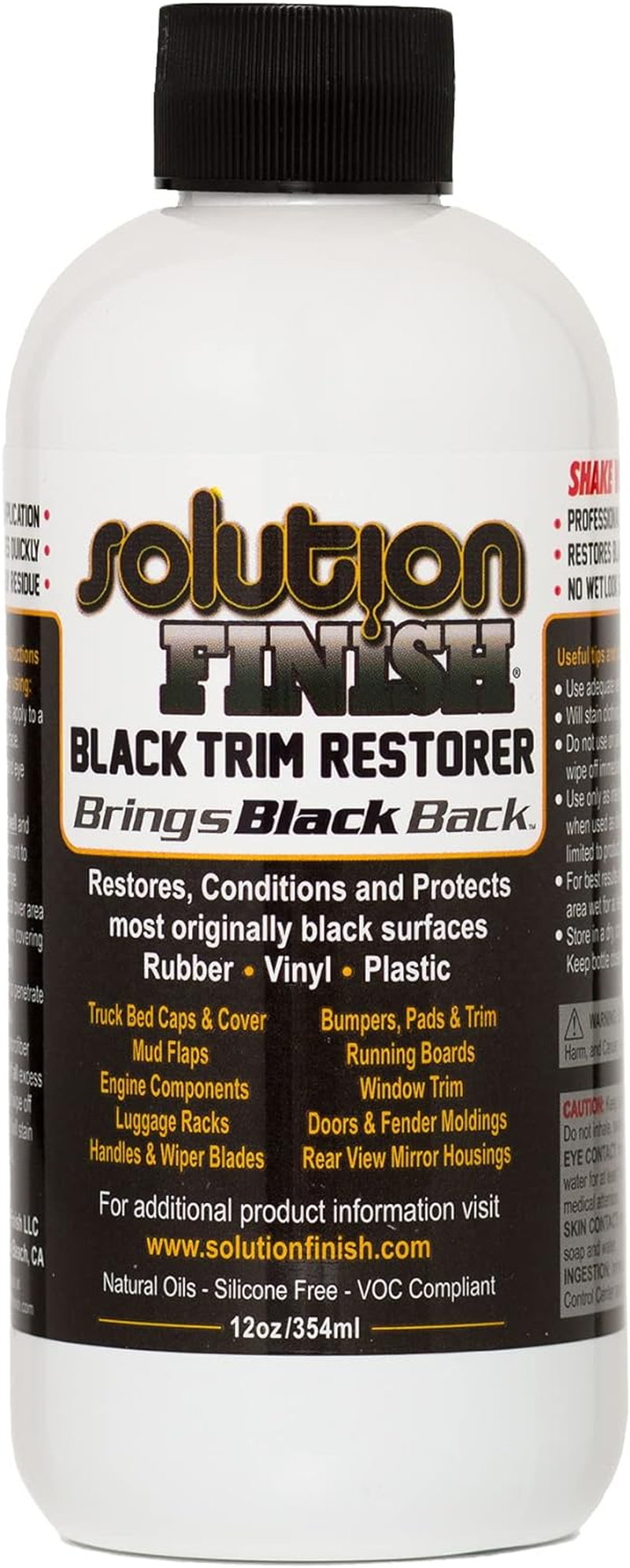 Solution Finish Black Plastic & Vinyl Plastic Trim Restorer - Picture 2 of 13