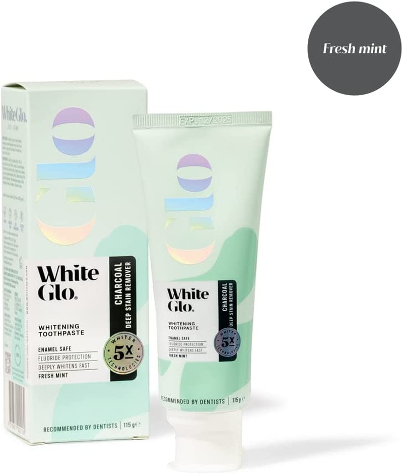 White Glo Charcoal Deep Stain Remover Whitening Toothpaste (205g) - Picture 3 of 13