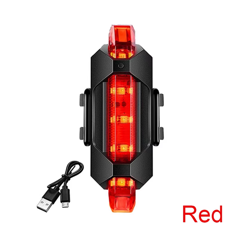 USB Rechargeable Bike Light Set Front Light with Taillight Easy to Install 3 Modes Bicycle Accessories for the Bicycle