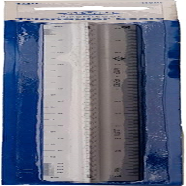 110PC High Impact Plastic Architect Triangular Scale, White Drafting and