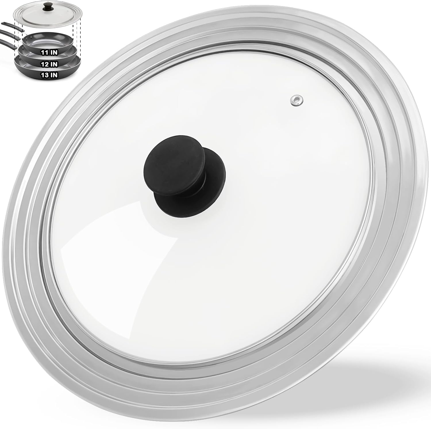 Universal Lid for Pots and Pans, Fits 11
