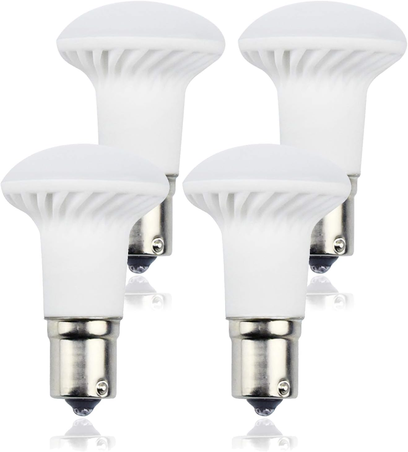 1383 R12 LED 12V 24V RV Boat Reading Light Bulb, 3W 1156 1141 BA15S SC Bayonet LED Elevator Lights 25W Incandescent Replacement Warm White for Camper Trailer Marine Light (4-Pack)