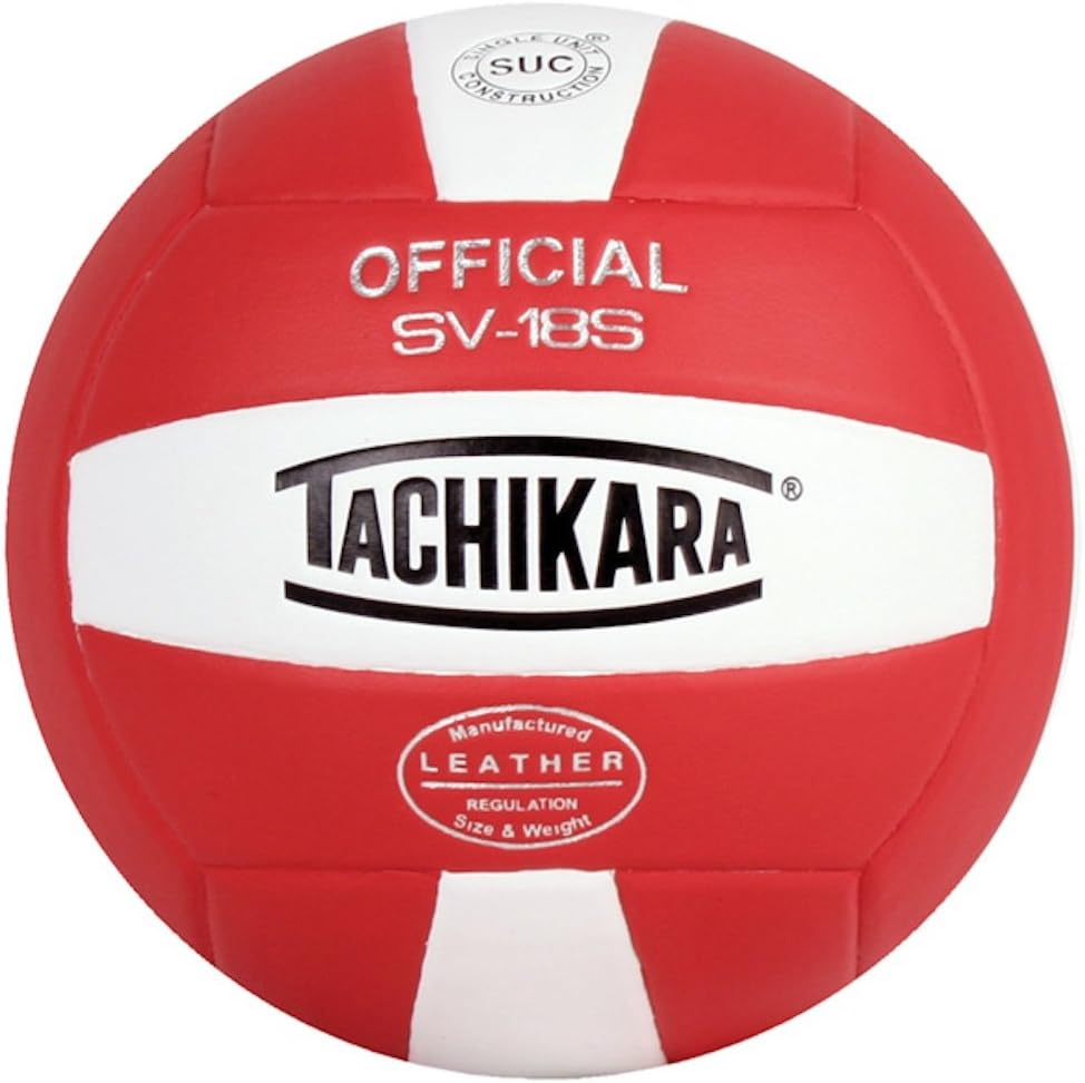 Institutional Quality Composite Leather Volleyball, Royal-White