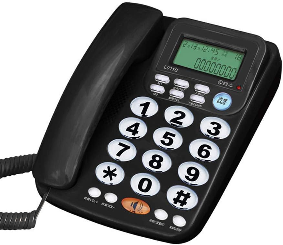 Corded Big Button Telephone for Elderly Caller ID Landline Phones for Seniors Amplified Telefonos Home Phone for Old People with Speaker and Easy to Read Numbers…