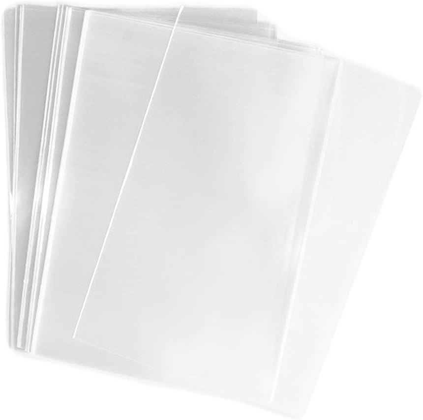 100 Pcs 6 1/2 X 9 1/2 (O) Clear Flat Cellophane/Cello (6.5x9.5) Bags Good for 6x9 Items