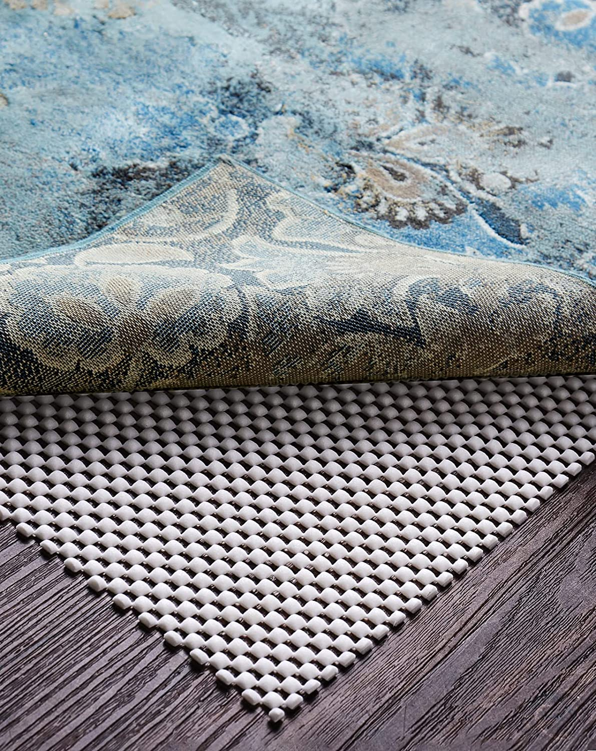 Veken Rug Gripper Pad for Hardwood Floors, Non Slip Rug Pads for Area Rugs, Thick Rug Grippers for Tile Floors, under Carpet anti Skid Mat, Keep Your Rugs Safe and in Place, 2X3 Ft