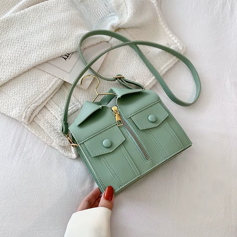 2025 New Women'S Retro Design Handheld One Shoulder Crossbody Bag Fashionable Simple Style Durable PU Material Lady Pattern