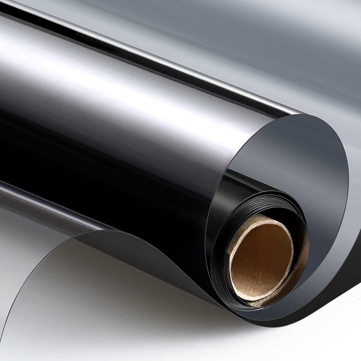 Papel Para Polarizado Para Autos Efecto Espejo Control Calor Anti Uv Negro Plata