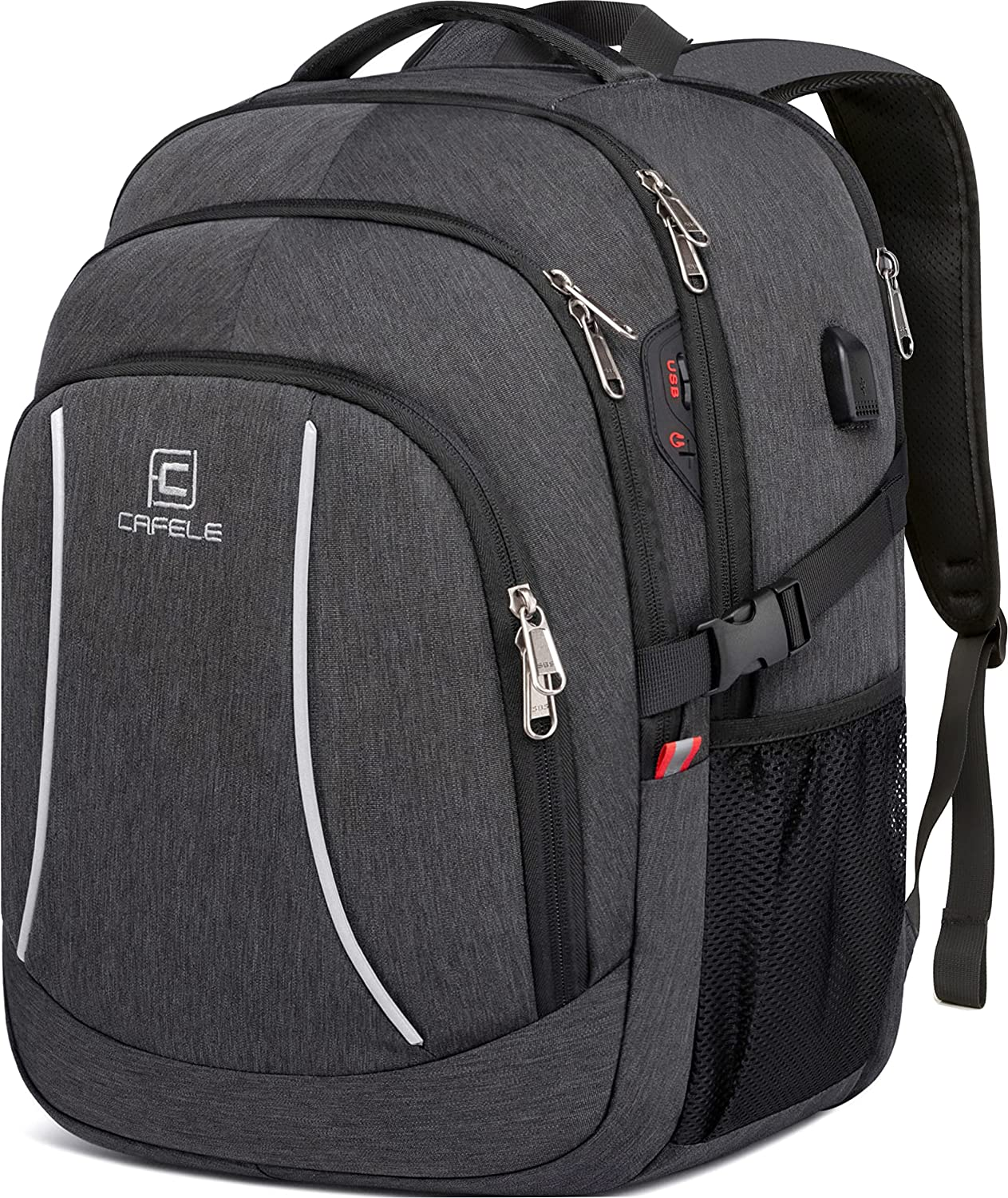 RFID Laptop Backpack Travel Computer Backpack College Bookbag School Backpack with USB Charging Port