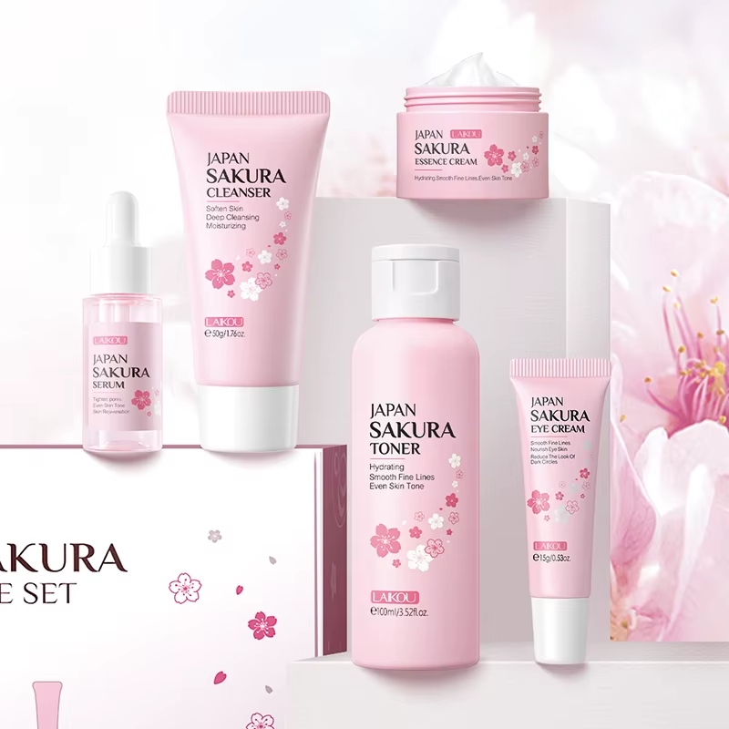 Private Label Anti-Acne Dark Spot Remover Face Toner Serum Skincare Set 5Pc Custom Whitening Niacinamide Vitamin C Inspired