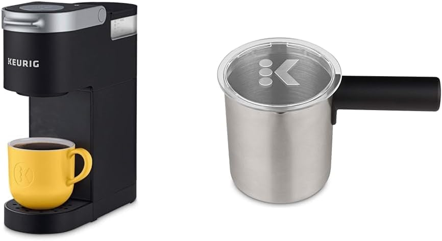 K-Mini Coffee Maker with Charcoal Frother for Hot & Cold Milk