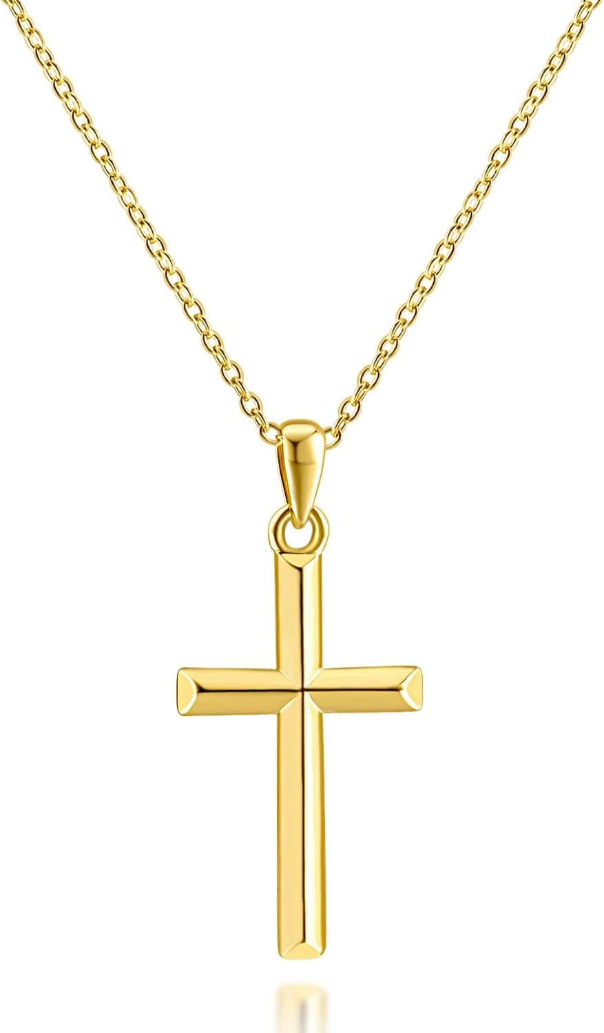 Cross Necklace for Women 14K Gold Cross Necklaces for Women Gold Crosses Chain Pendant Necklace for Womens Blend Beauty with Sentiment Dainty Crosses Chain Pendant Necklaces for Womens 20/25Mm