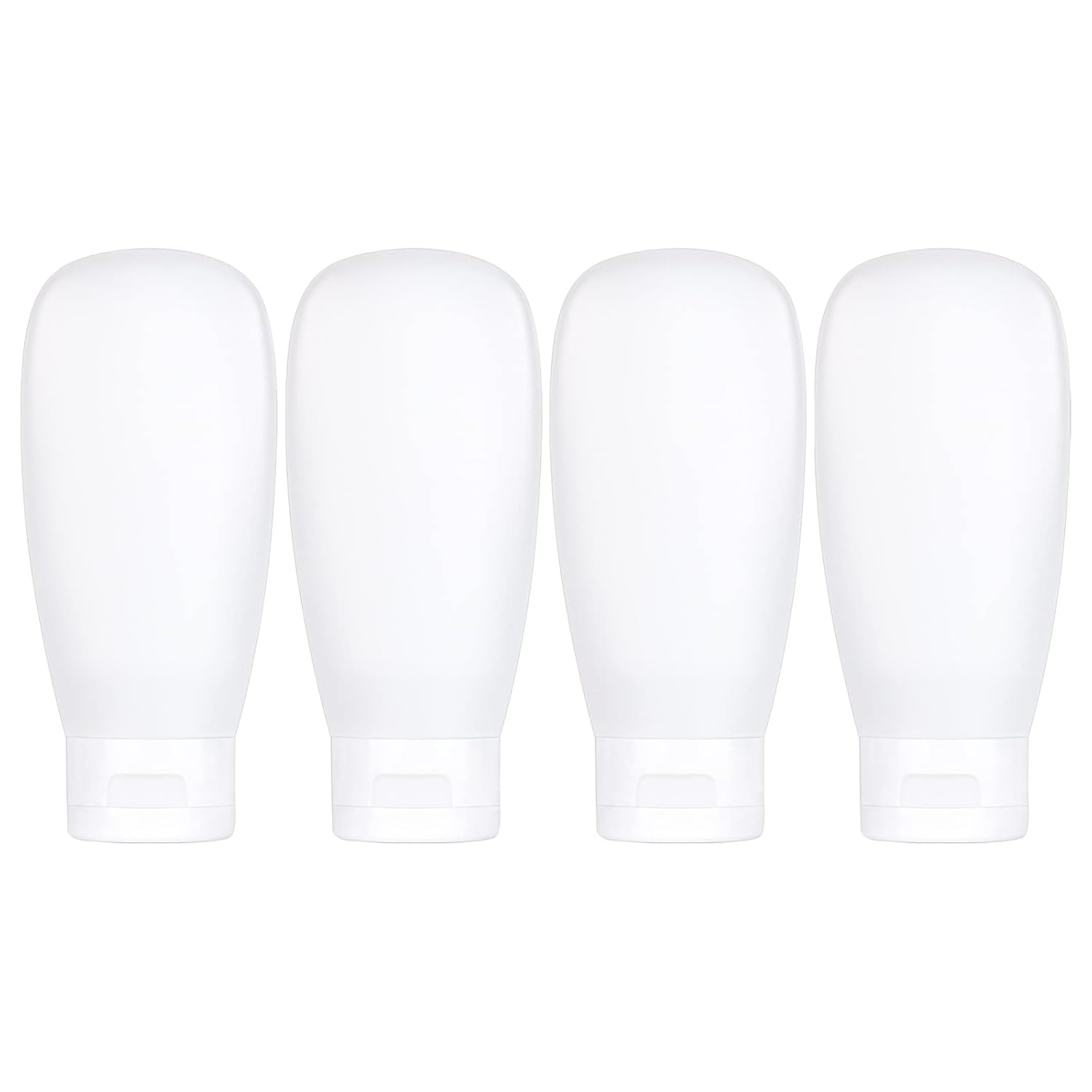 TSA Approved Travel Bottles Set for Toiletries Travel Size Containers Kit 4 Pack Portable Leak Proof Refillable Squeeze Cosmetic Airplane Essential Shampoo Hair Conditioner Body Lotion Bath Shower Gel