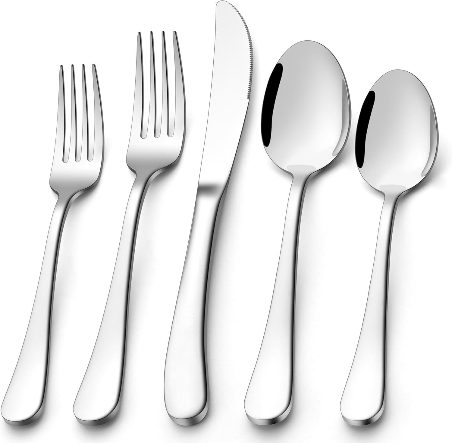 Stainless Steel Cutlery Set, 40-Piece Heavy Duty Silverware, Set for 8