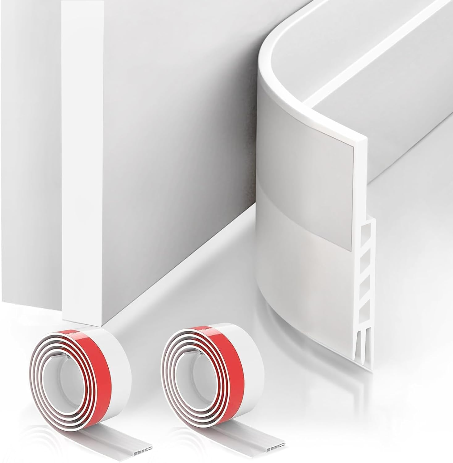 2 Pack Door Draft Stopper，Door Sweep for Exterior & Interior Doors,Door Bottom Seal Dust and Noise Insulation Weather Stripping Draft Guard Insulator, 1.8