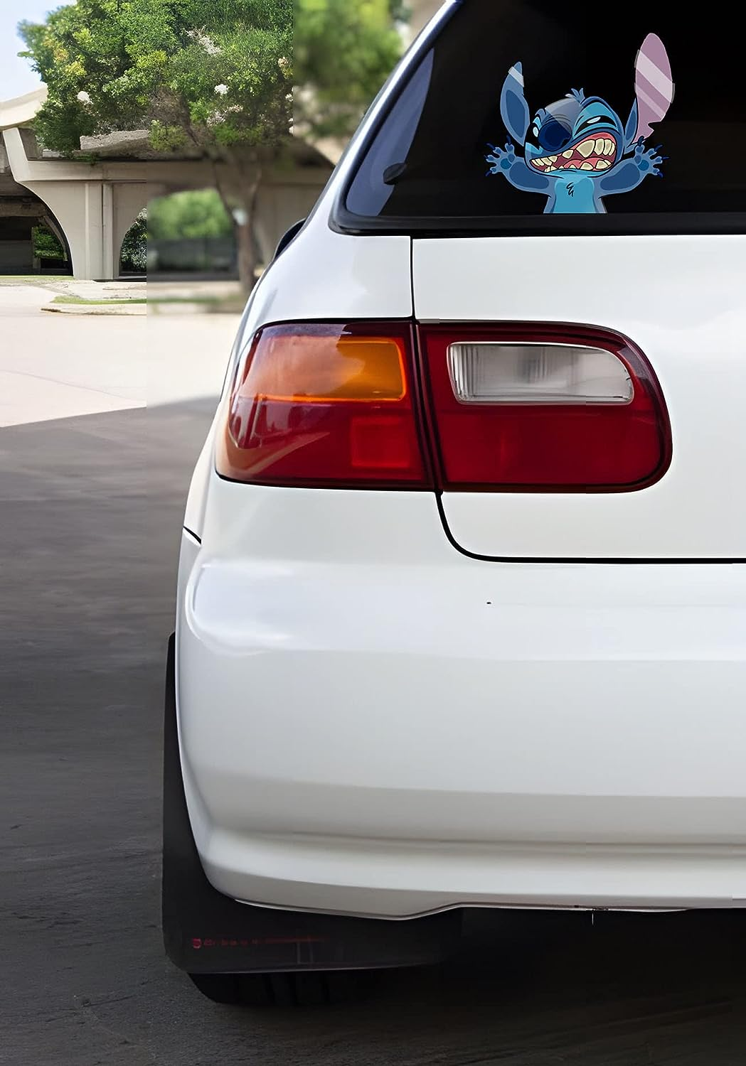 Stitch Funny Hitting Glass Cartoon Anime Cartoon Vinyl Decal Sticker for Car/... - Picture 4 of 14