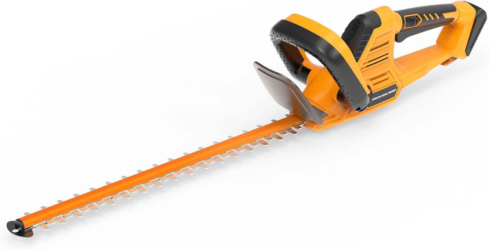 22“ Hedge Trimmer Cordless (No Battery) Compatible with Dewalt 20V Max Battery, Brushless Cordless Hedge Trimmer with 180° Rotating Handle, 0.87'' Cutting Capacity Hedge Trimmers