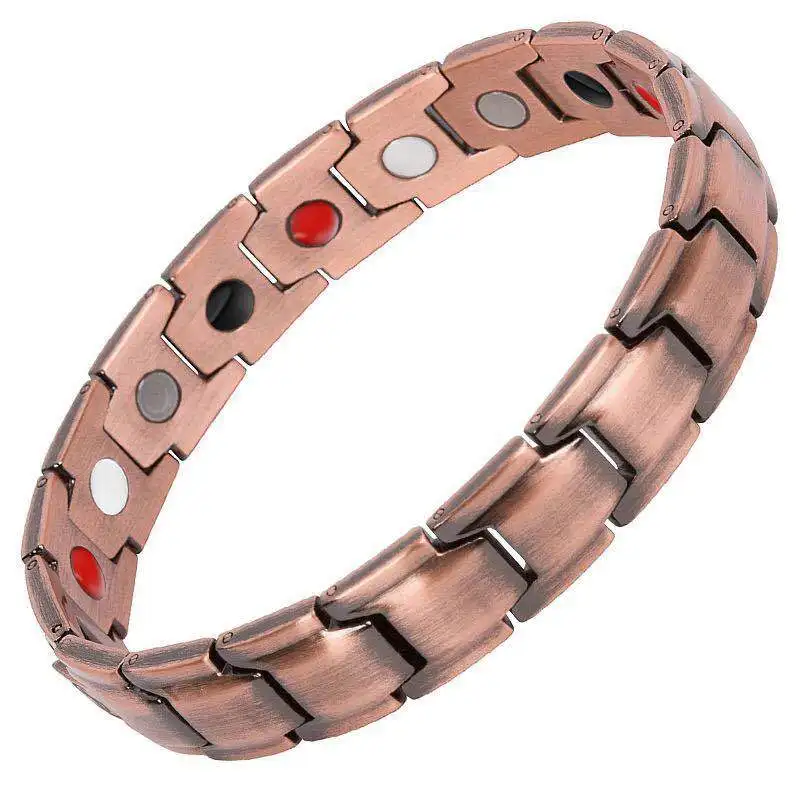 Pulsera magnética de cobre puro para hombres y mujeres Energy Arthritis Pain Va