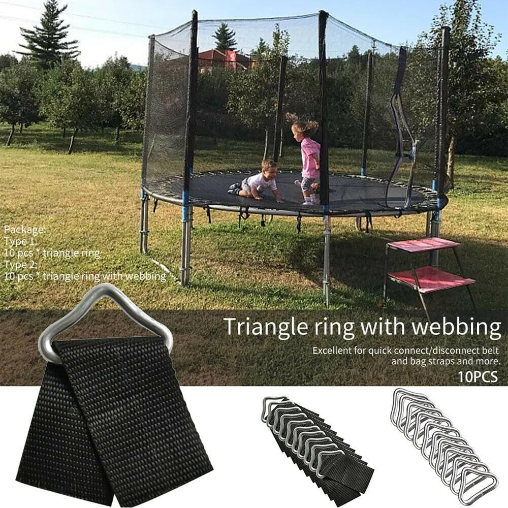 40x Quick Connect Trampoline Triangle Ring V-Rings High Strength Buckle Sprin... - Picture 8 of 13