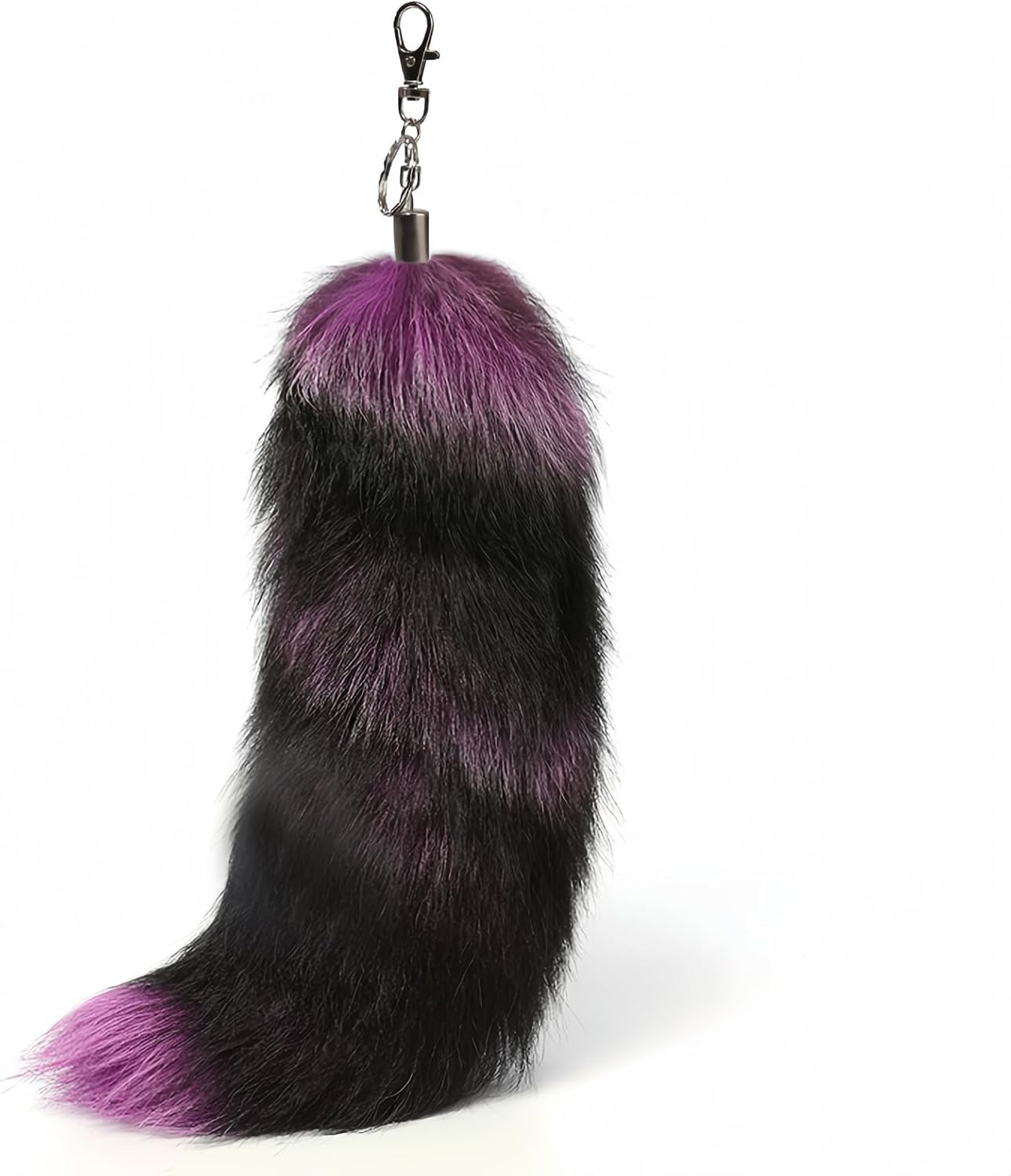 Fluffy Therian fox Tail Keychain - Soft Fur, Realistic Colors, 1