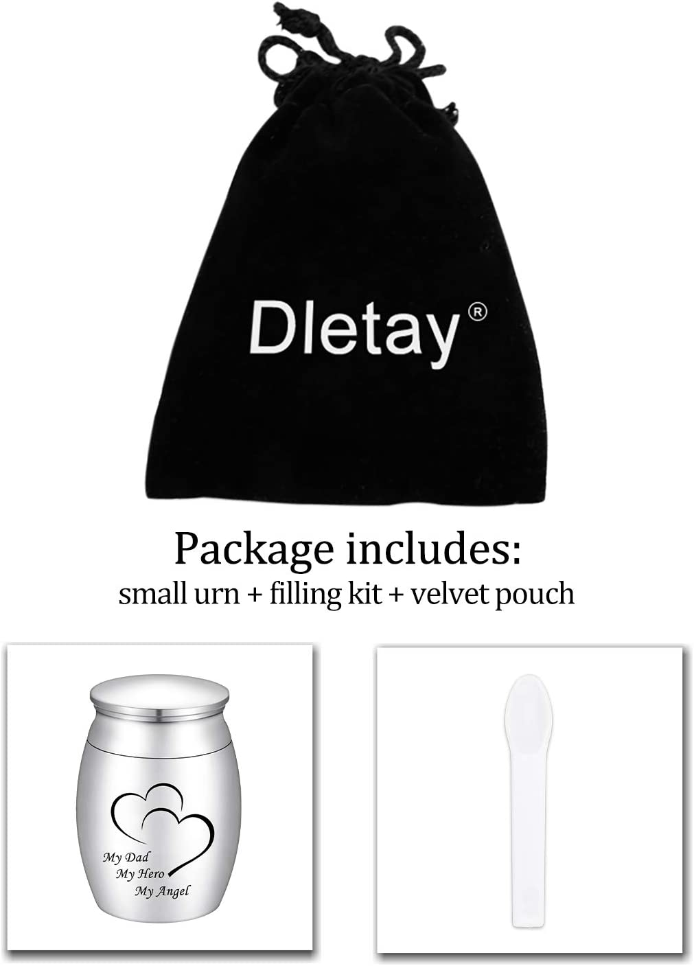 Dletay Small Cremation Keepsake Urns for Human Ashes Mini Cremation Urn Small... - Picture 8 of 23