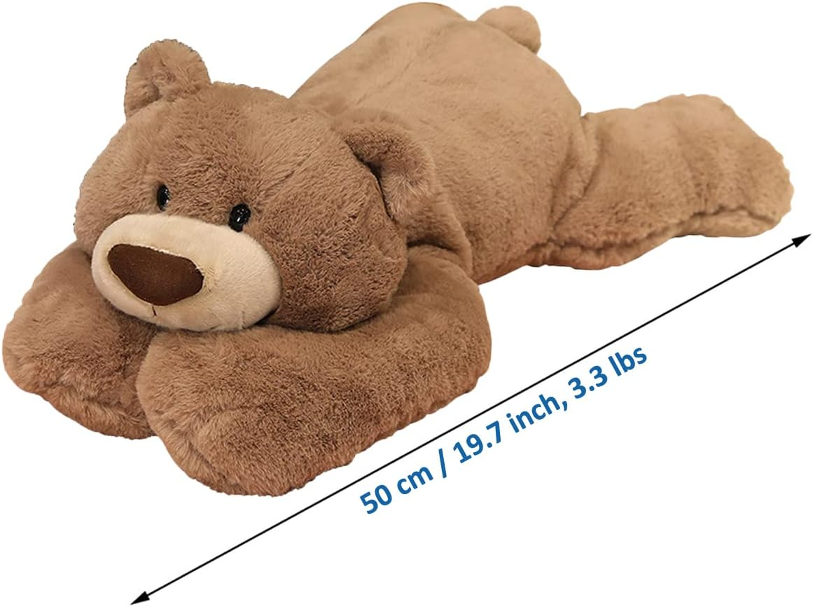 Weighted Stuffed Animals, 3.3 lbs Weighted Bear Stuffed Animal Toy Brown Bear... - Picture 5 of 13