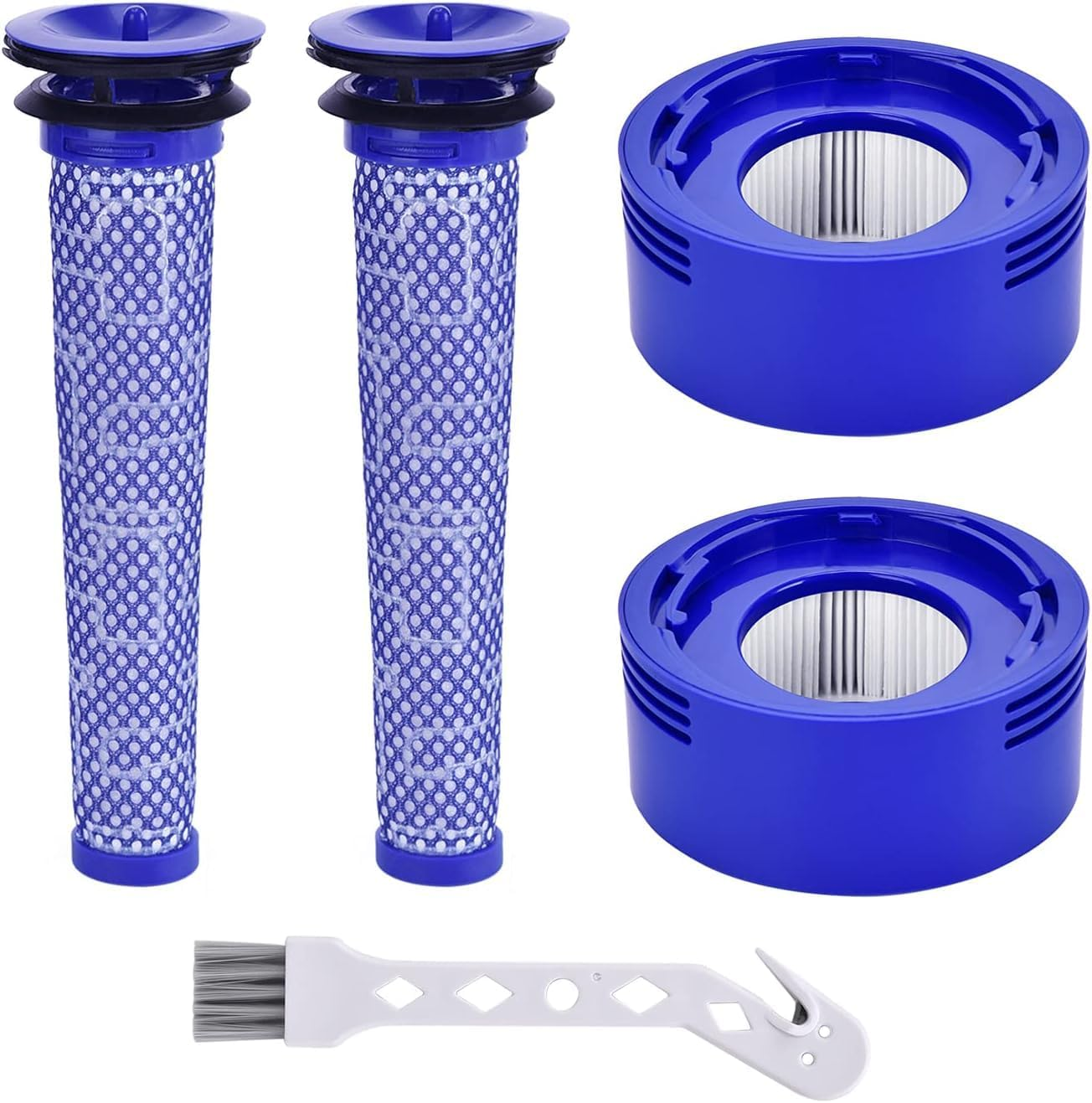 Filter Replacement for Dyson V7 V8 Animal Absolute Cordless Stick Vacuum Cleaner, 2 Post & 2 Pre Filters Replacements, Compare to Part # 965661-01 & 967478-01