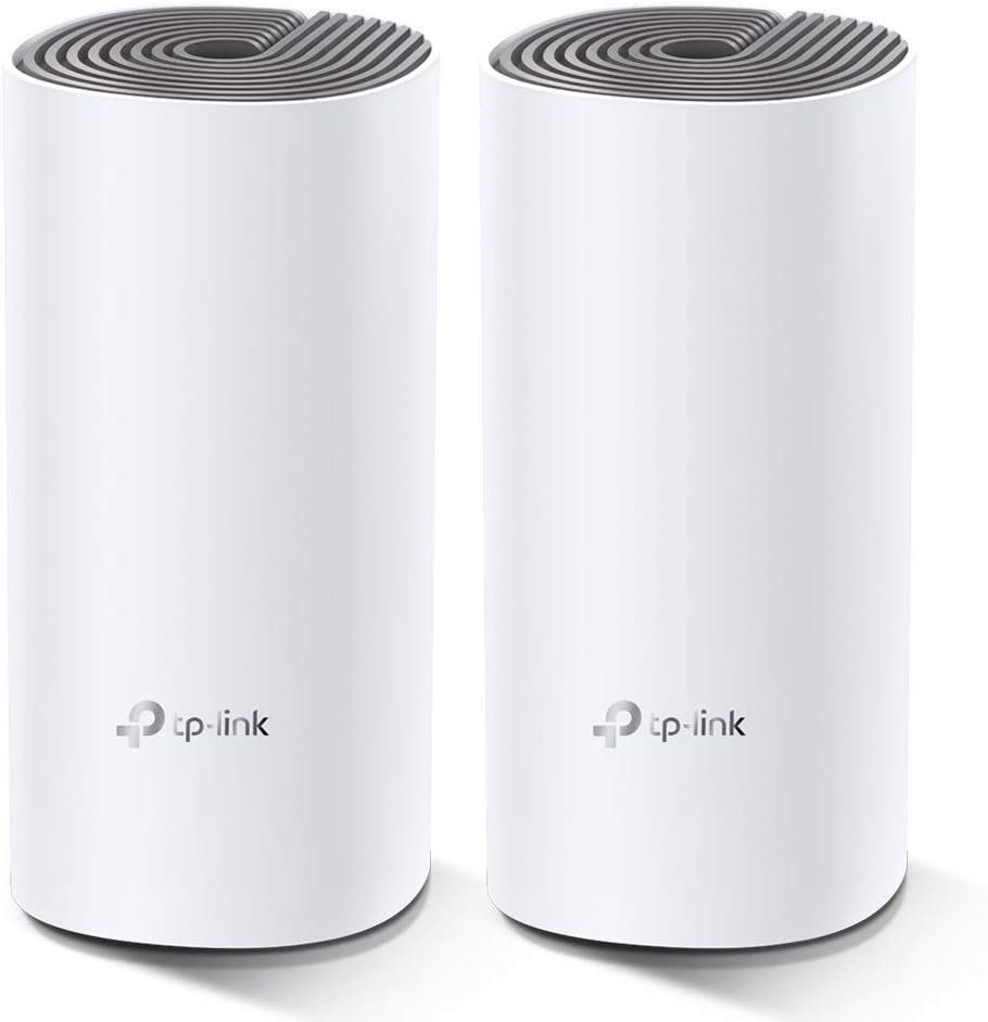 Deco E4(2-Pack) AC1200 Dual Band Mesh Wi-Fi, AI Roaming, Whole Home