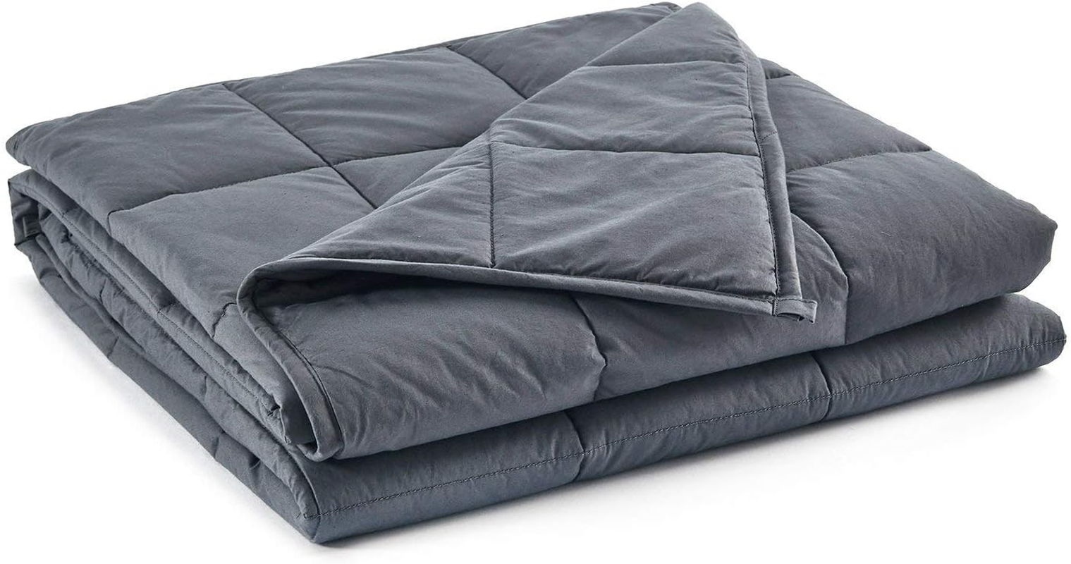 Kids Weighted Blanket | 40''X60'',5Lbs | for Child between 40-70 Lbs | Premium Cotton Material with Glass Beads | Dark Grey